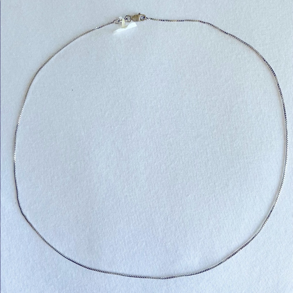Sterling Silver 18” Box Chain Necklace